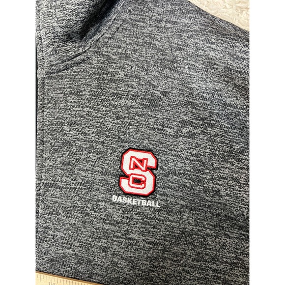 NC State Wolfpack Basketball Half Zip Pullover Mens XL Gray Team Issue College - Picture 4 of 9